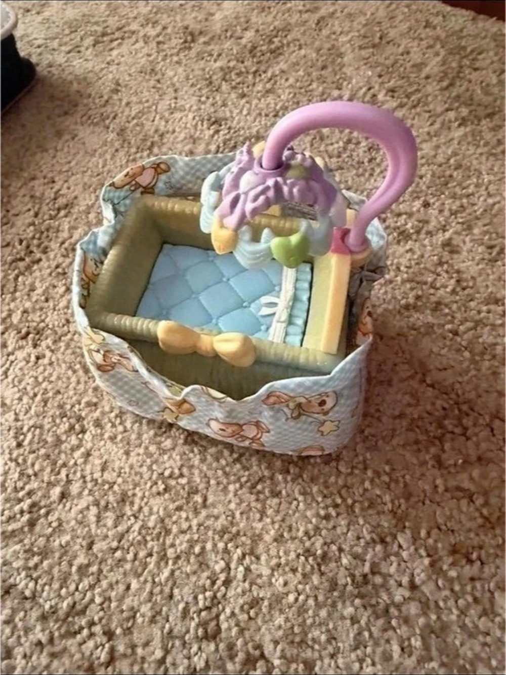 Loving doll house vintage crib